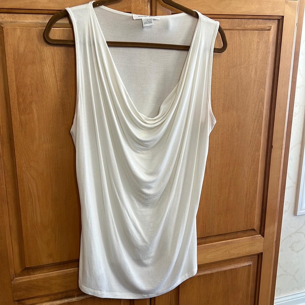 August Silk cream tank